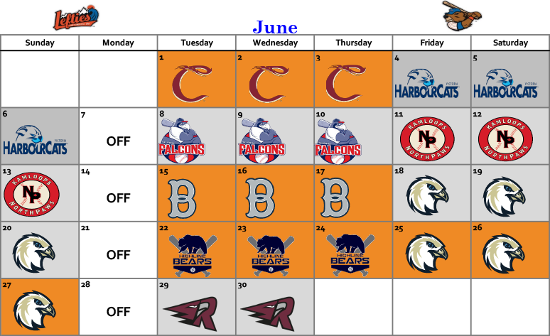 june 2021 pa lefties baseball schedule