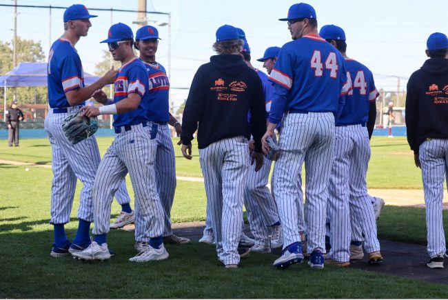 PA Falls In Home Opener baseball players